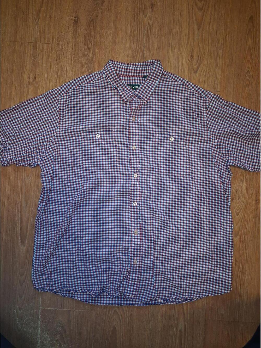 Orvis Button Up Shirt Mens XXL Multicolor Gingham Check